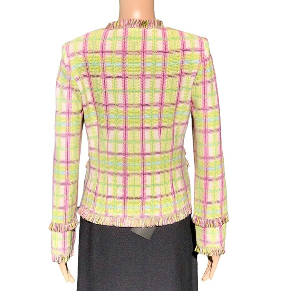 St. John Collection NWT multicolored jacket with fringe Sz 4 - Picture 7 of 16